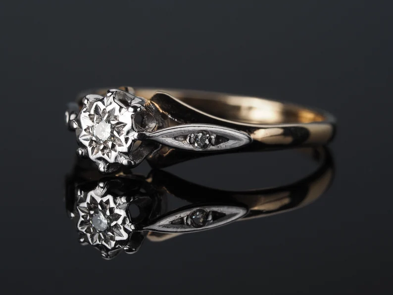 Illusion setting Diamond ring
