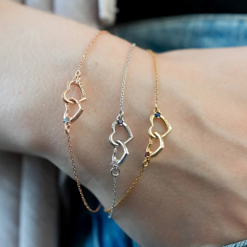 interlocking heart bracelet
