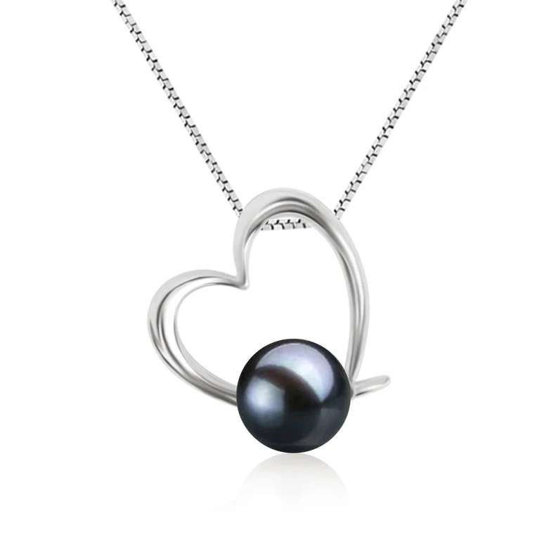 Japanese black Akoya necklace