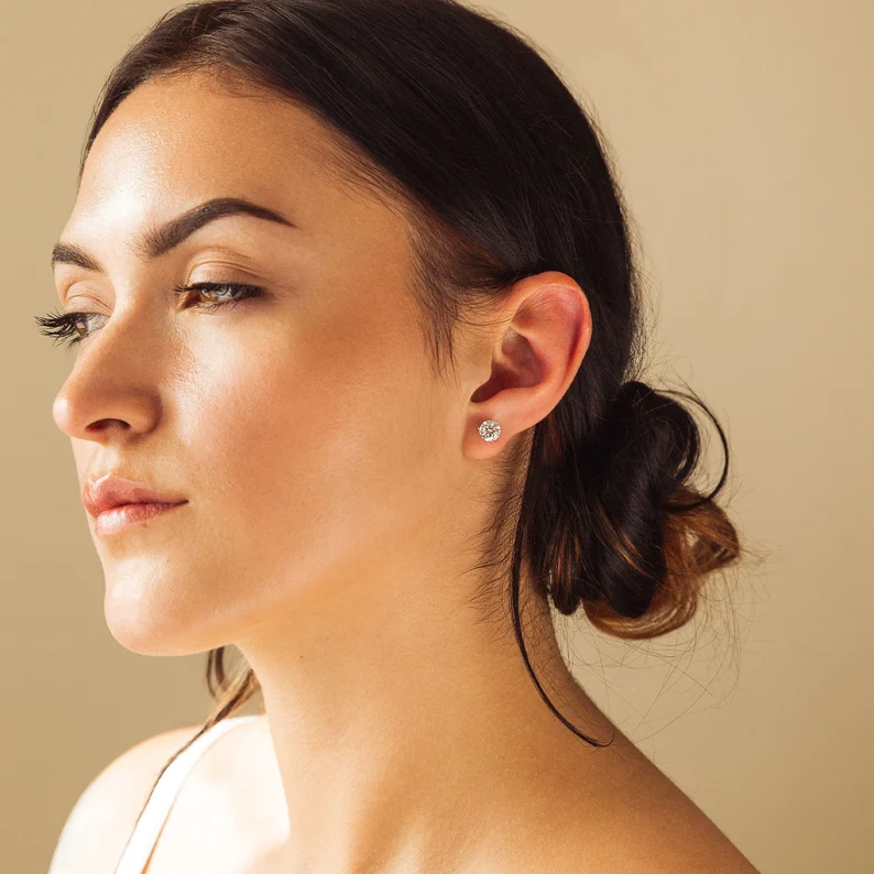 Martini Set Moissanite Earrings