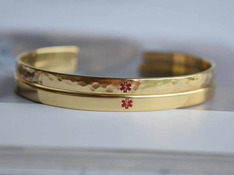 gold plated cuffs 