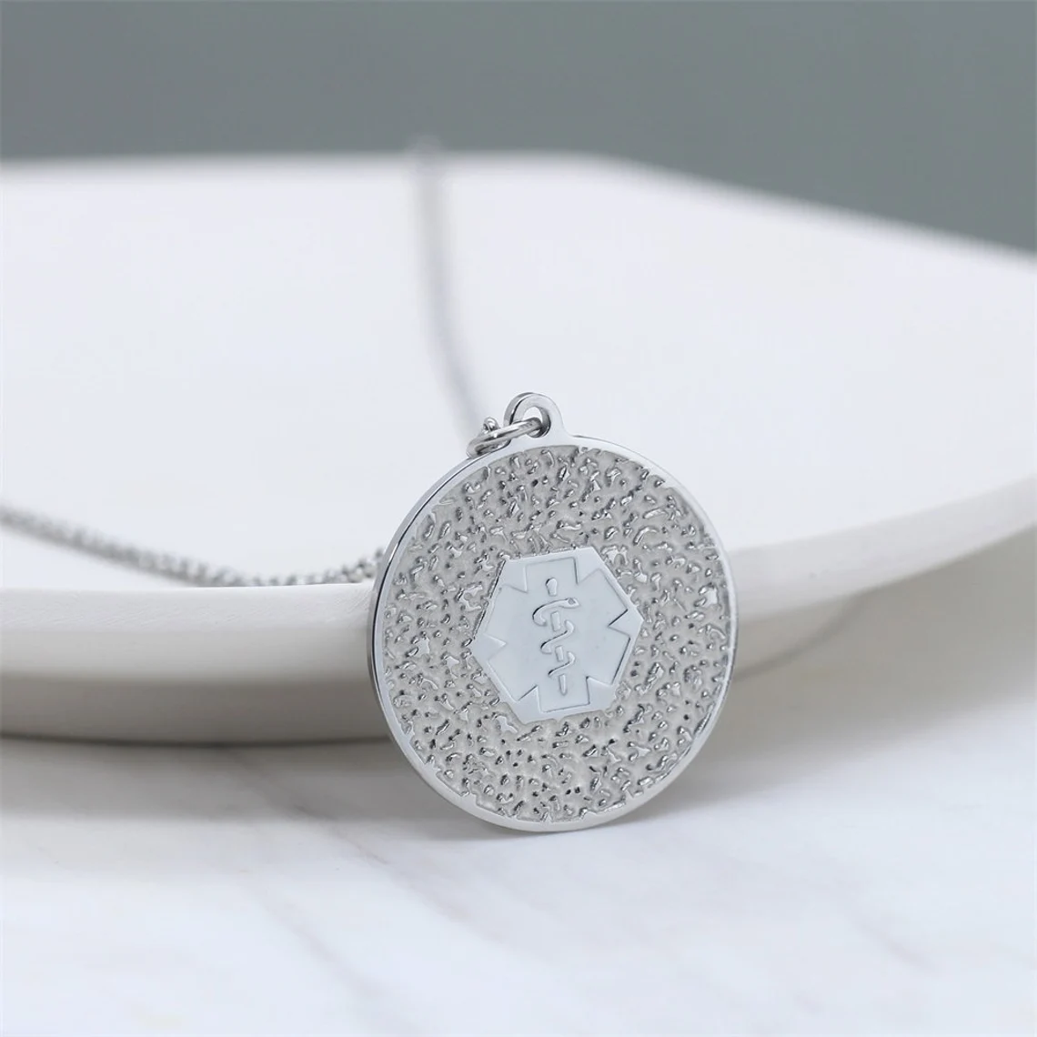 silver medical alert bracelet