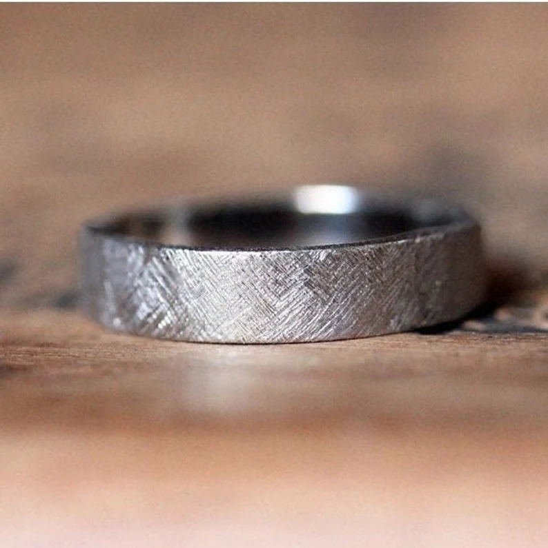 Mens palladium wedding band