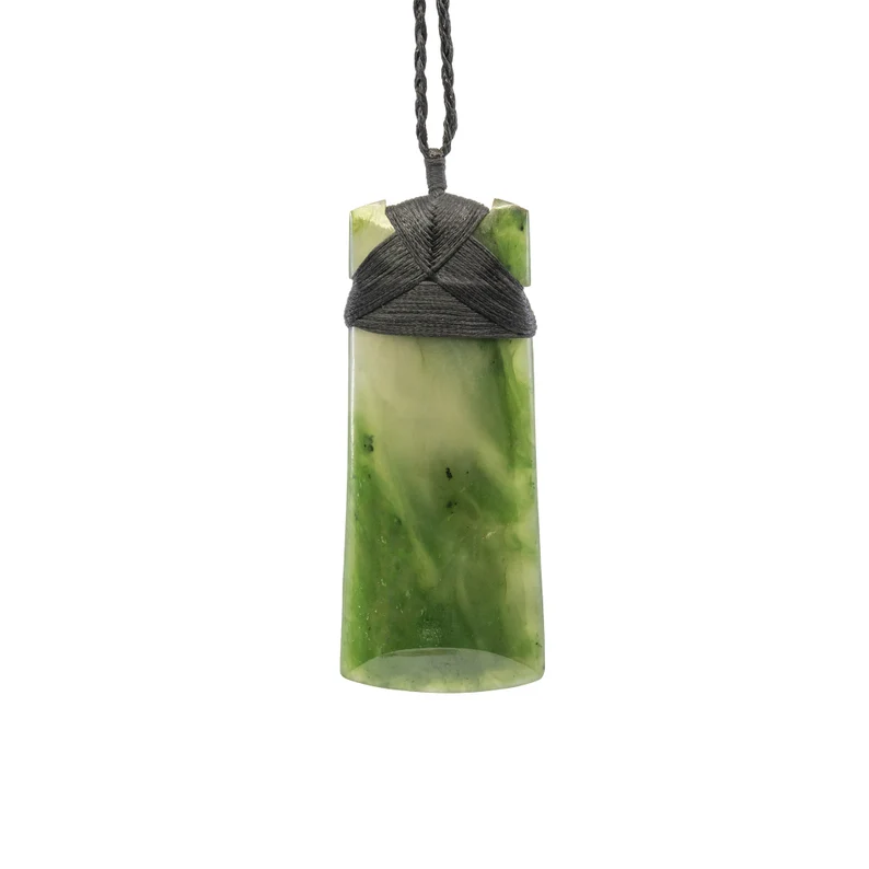Nephrite Jade Maori Inspired Greenstone Adze Toki Necklace