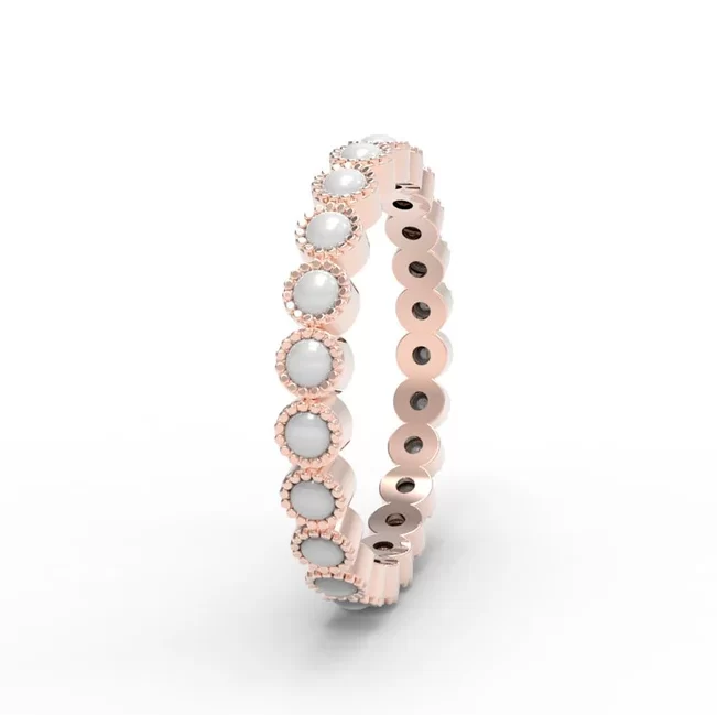 Pearl full eternity ring