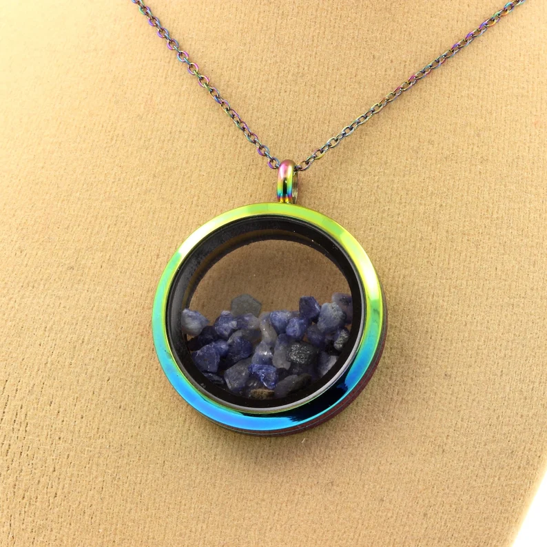 Benitoite necklace