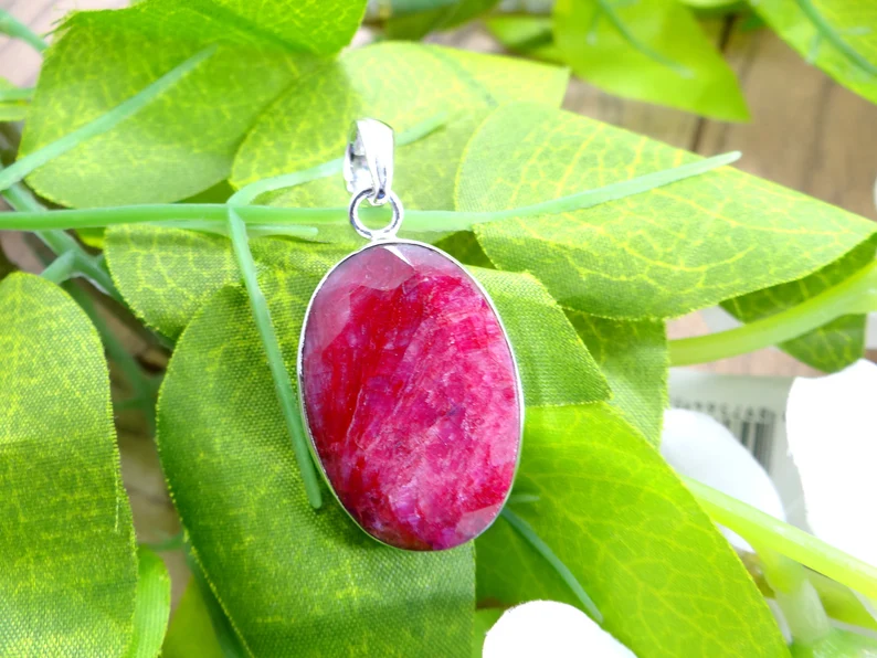 Red Beryl Pendant