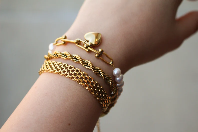 Retro pearl bracelet set
