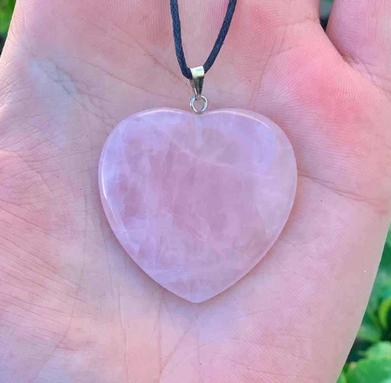 Rose Quartz Heart Shape Pendant