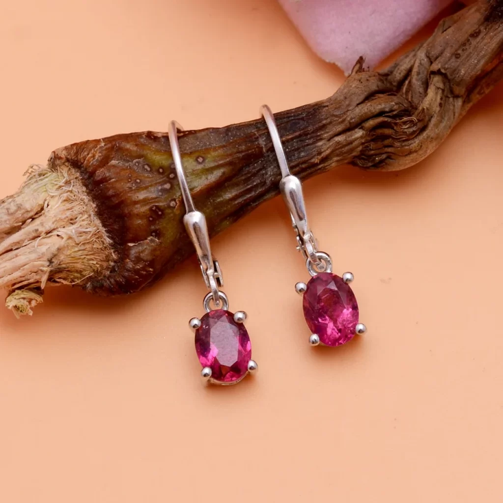 Rubellite Tourmaline Earring