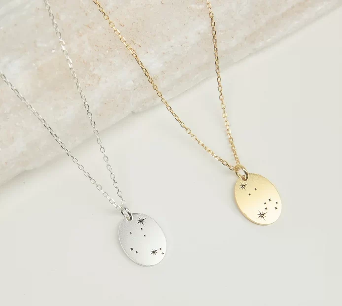 Star signet necklace new mom jewelry
