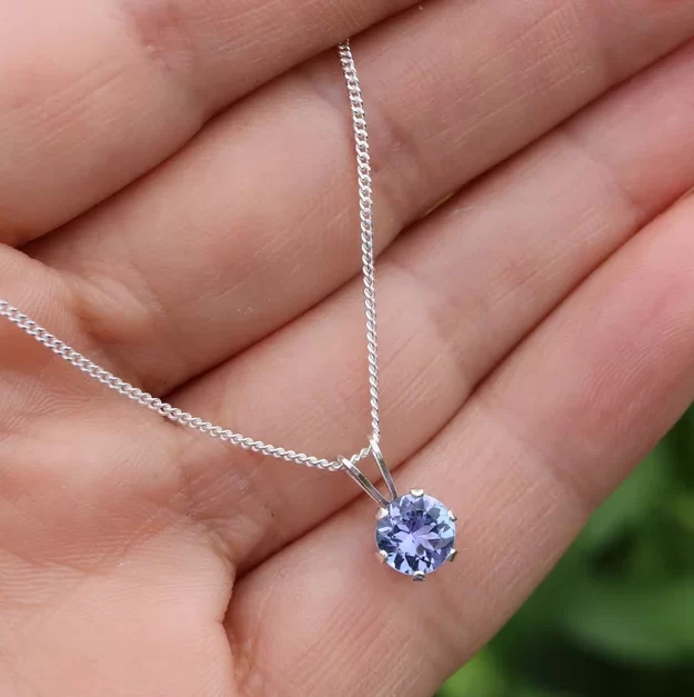 Tanzanite rare gemstones necklace
