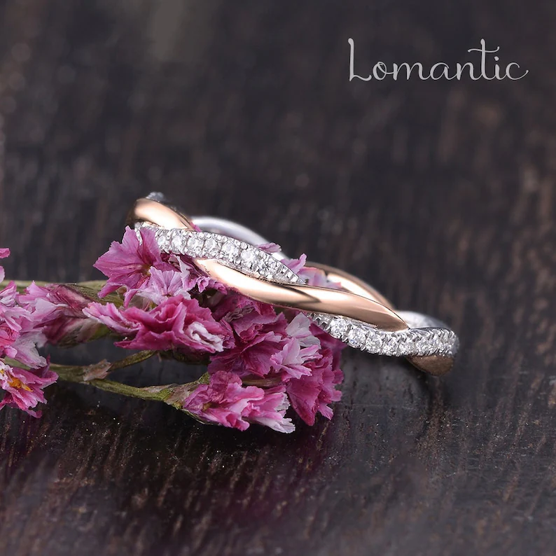 two toned wedding ring